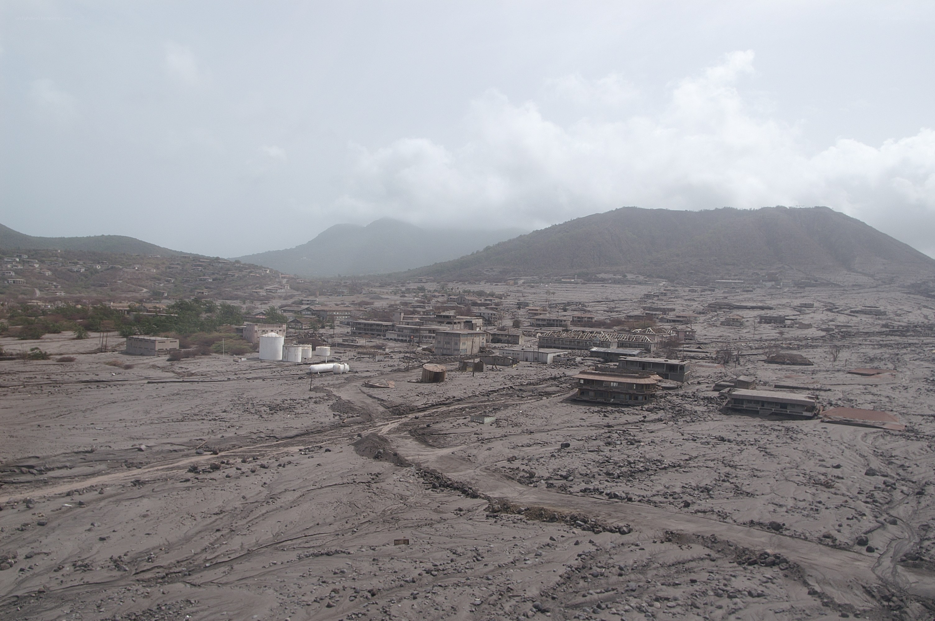 Volcanic destruction in Montserrat