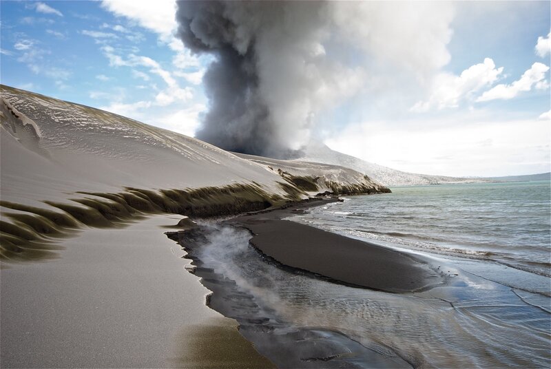 Volcanic Eruption at Beach