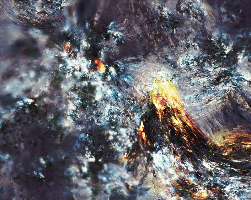 Volcanic Eruption — Black, Dramatic, Digital Art