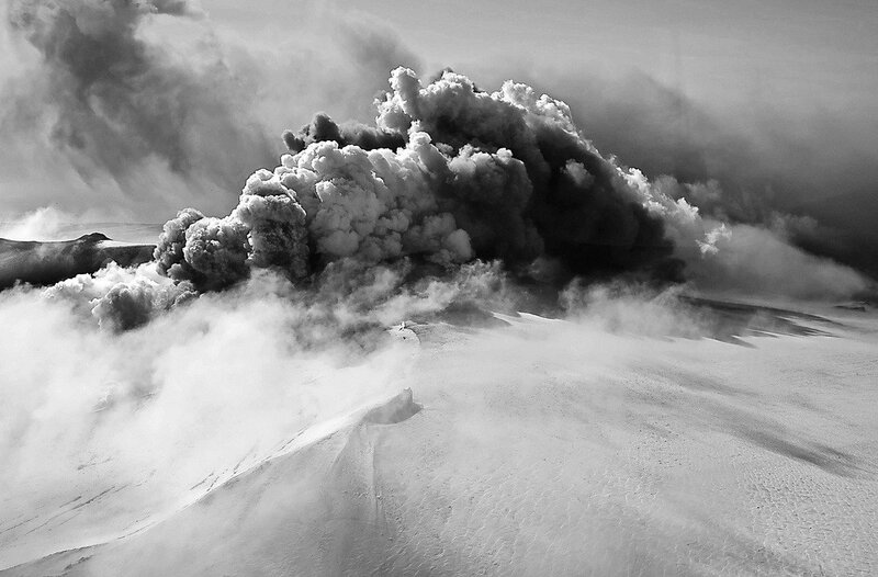 Volcanic Eruption — Black, Dramatic, Photograph, Ash Cloud