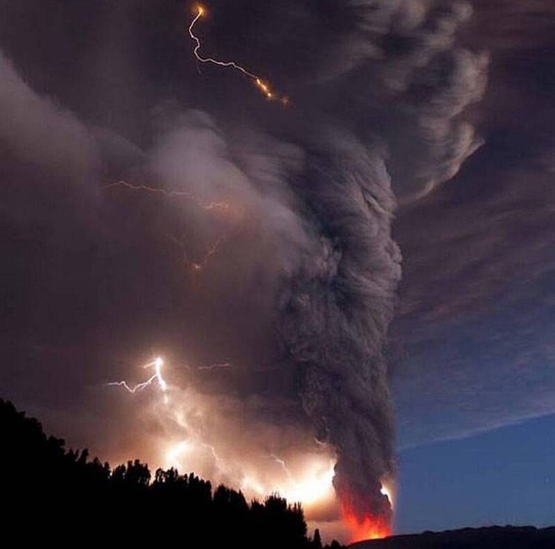 Volcanic Eruption — Black, Dramatic