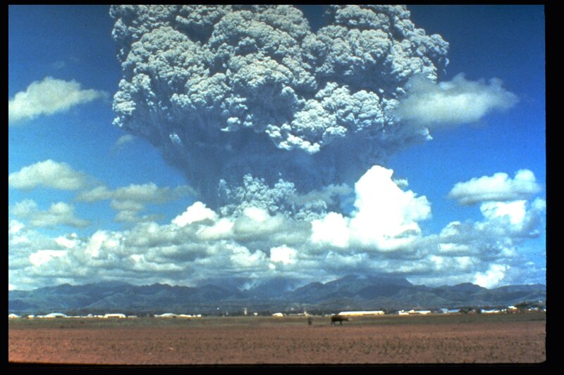 Volcanic Eruption Cloud — Blue, Dramatic, Afternoon, Photograph, Mountains