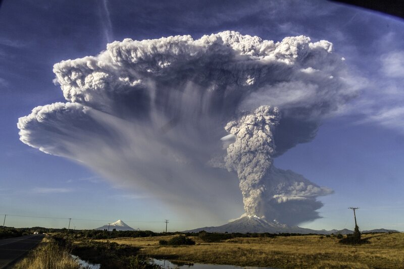 Volcanic Eruption — Gray, Dramatic, Afternoon, Photograph, Mountain, Clouds