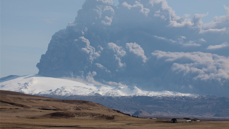 Volcanic Eruption — Gray, Dramatic, Afternoon, Photograph, Mountain