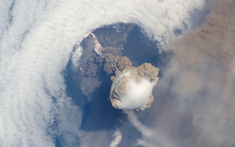 Volcanic Eruption — Gray, Dramatic, Photograph, Ash Cloud, Clouds