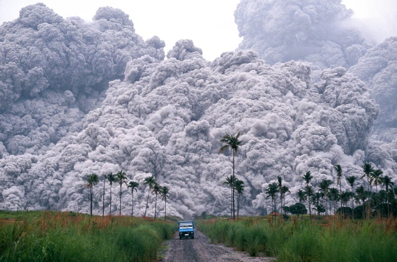 Volcanic Eruption — Gray, Dramatic, Photograph, Truck