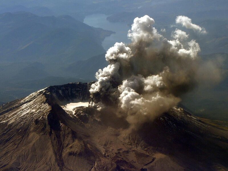 Volcanic Eruption — Gray, Dramatic