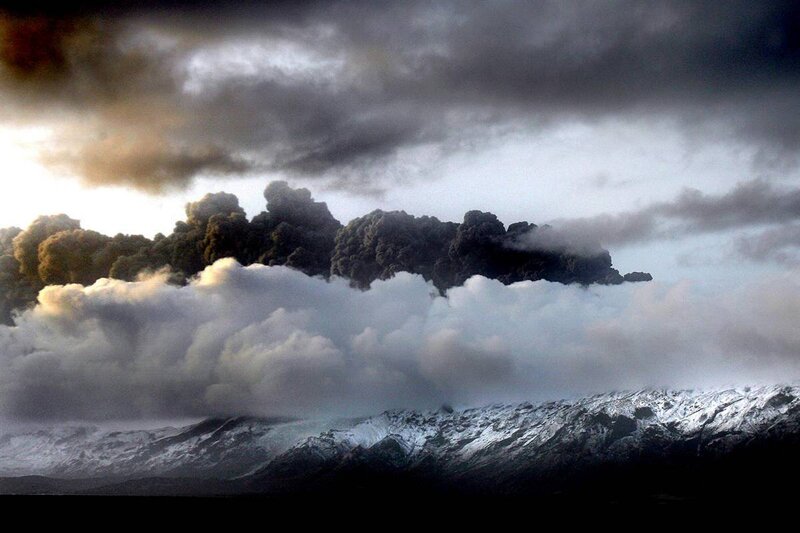 Volcanic Eruption — Gray, Dramatic, Winter, Photograph