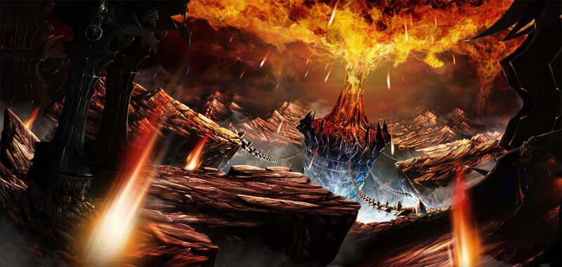 Volcanic Eruption in Cavern