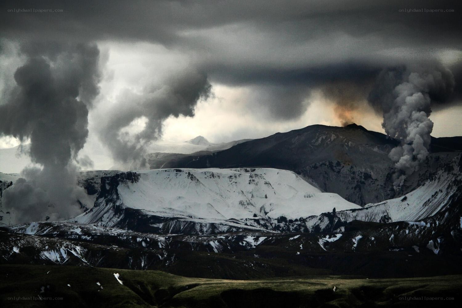 Volcanic eruption in Iceland