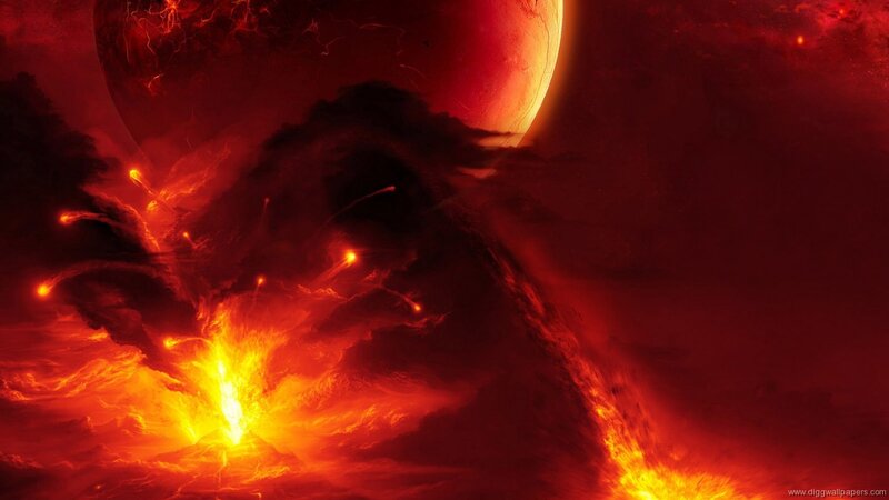 Volcanic Eruption on Planet