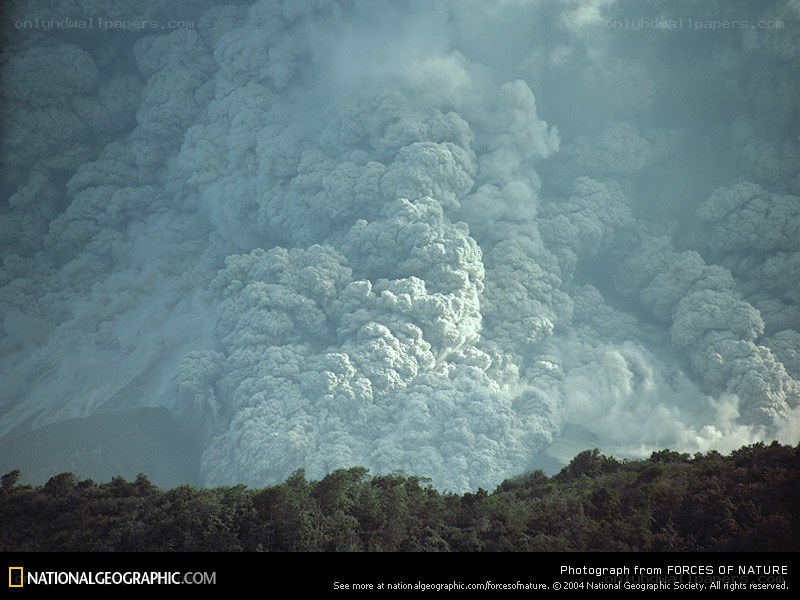 Volcanic eruption plume