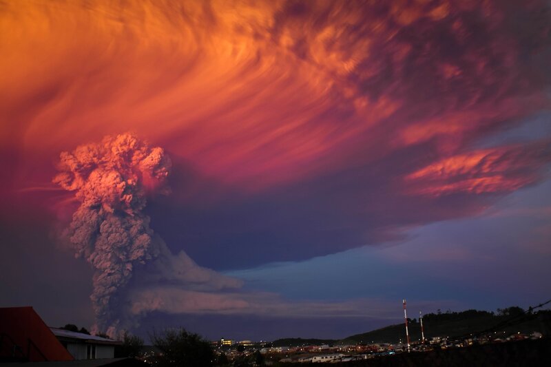 Volcanic Eruption Plume — Orange