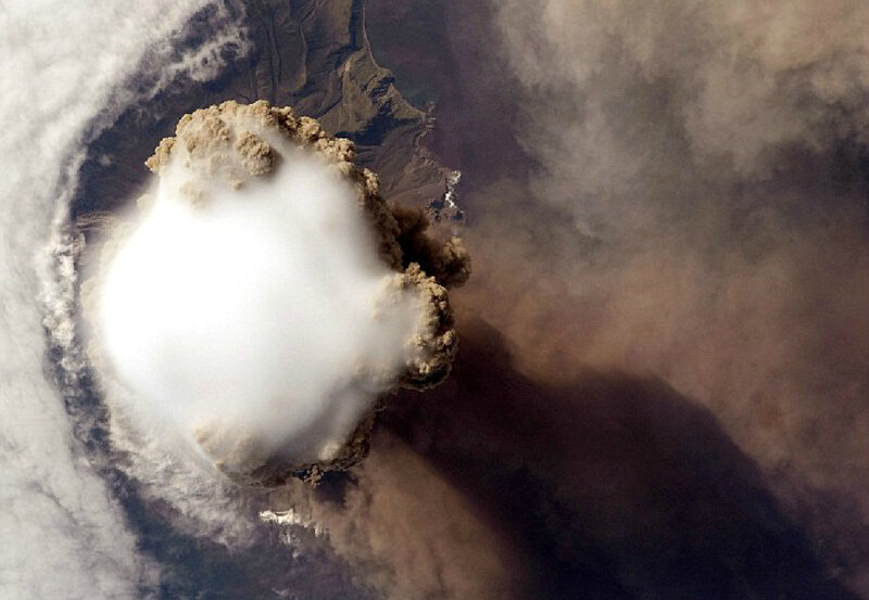 Volcanic Eruption Plume — White