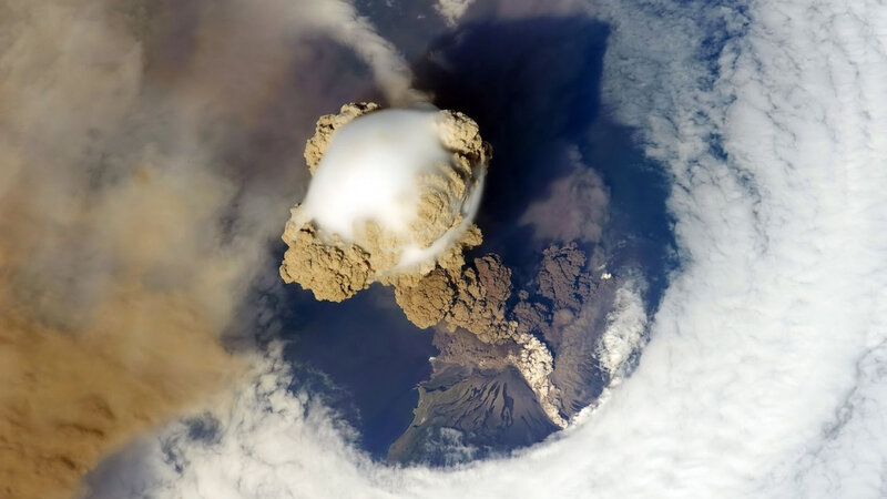 Volcanic Eruption — White, Dramatic, Photograph