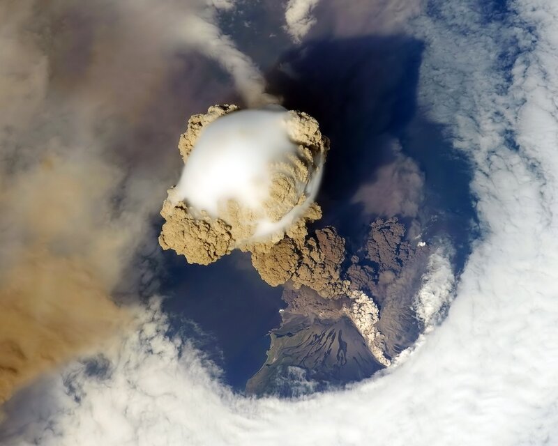 Volcanic Eruption — White