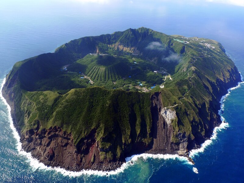 Volcanic Island from Above — Green