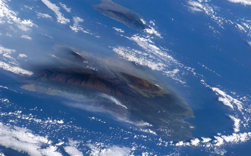 Volcanic island from space