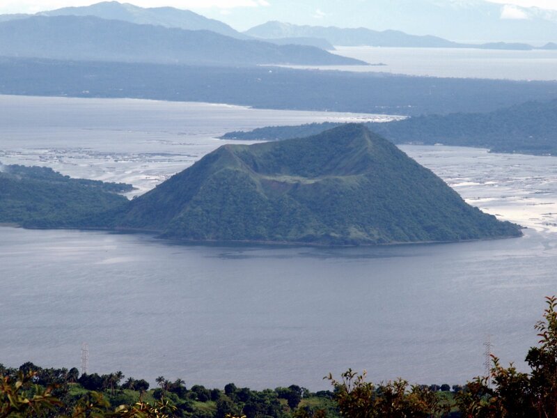 Volcanic Island in Bay
