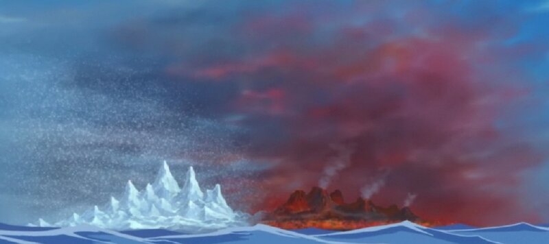 Volcanic Island in Ice