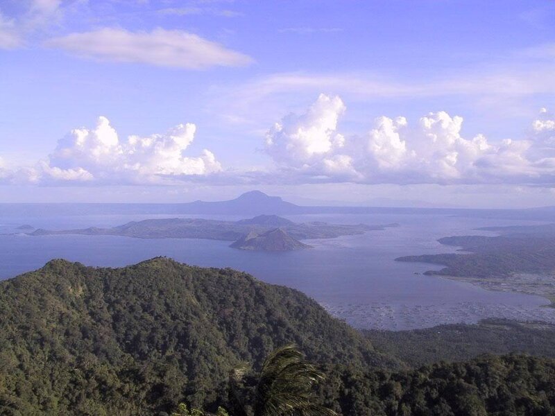 Volcanic Island in Lake