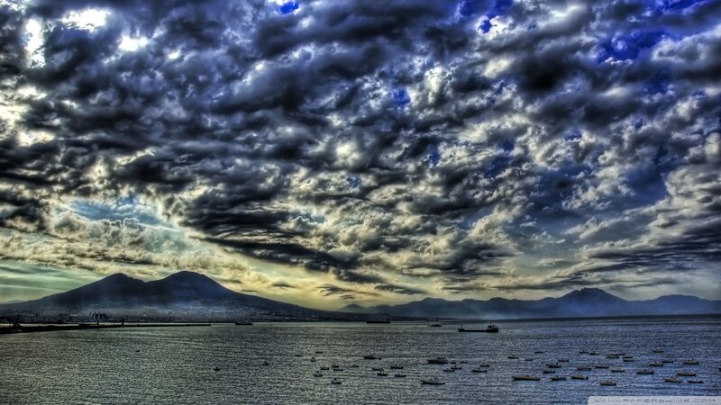 Volcanic Island in Sea