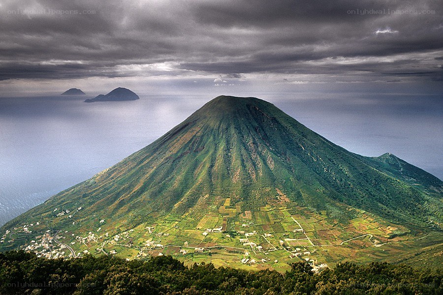 Volcanic island in the Mediterranean