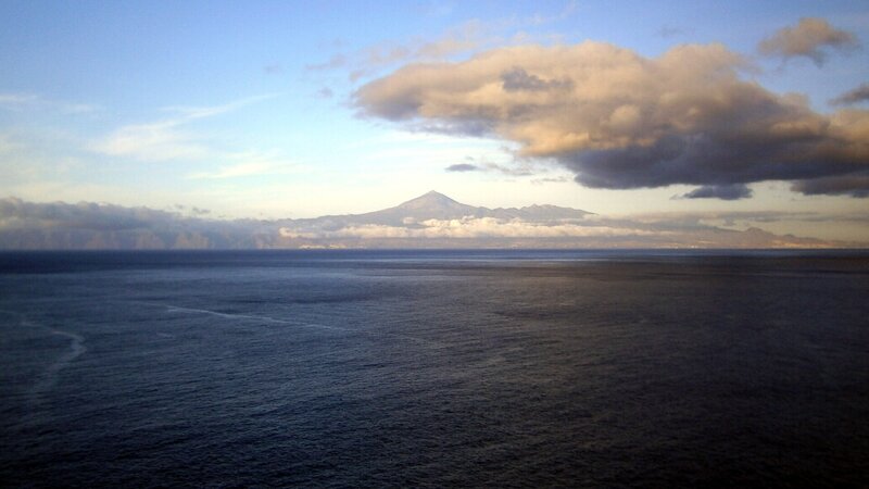 volcanic island in the ocean