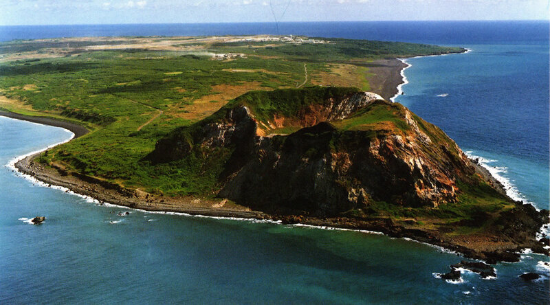 Volcanic Island with Crater