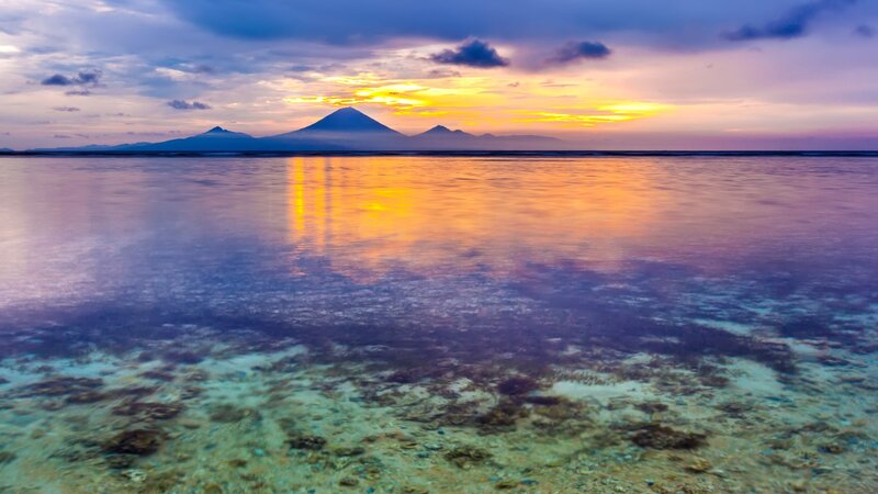 Volcanic Islands at Sunset