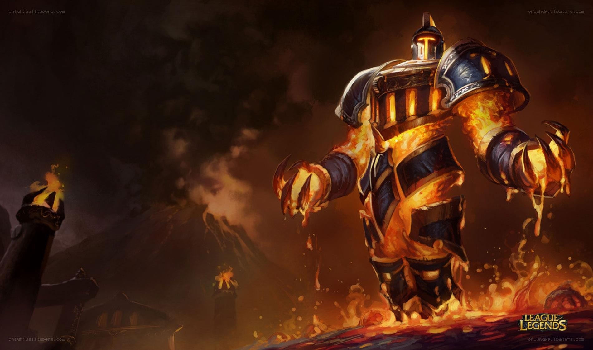 Volcanic knight in molten armor