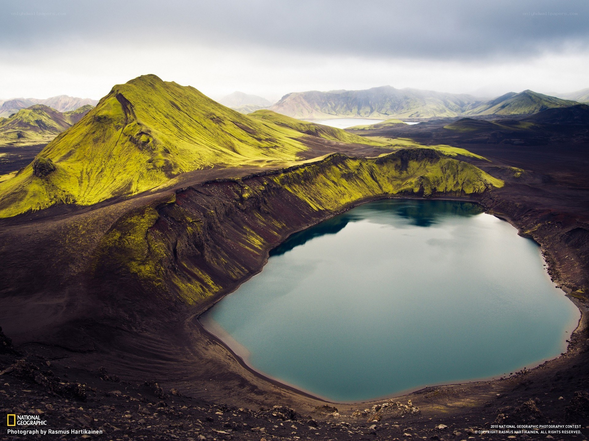 Volcanic lake in Iceland