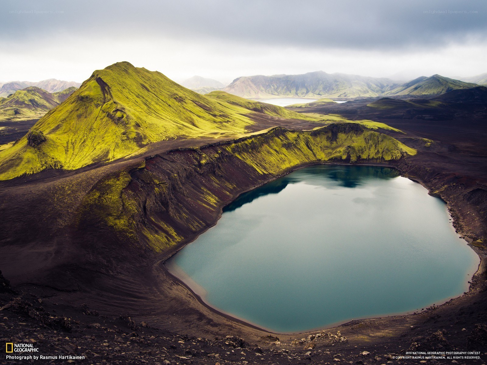 Volcanic lake in Iceland