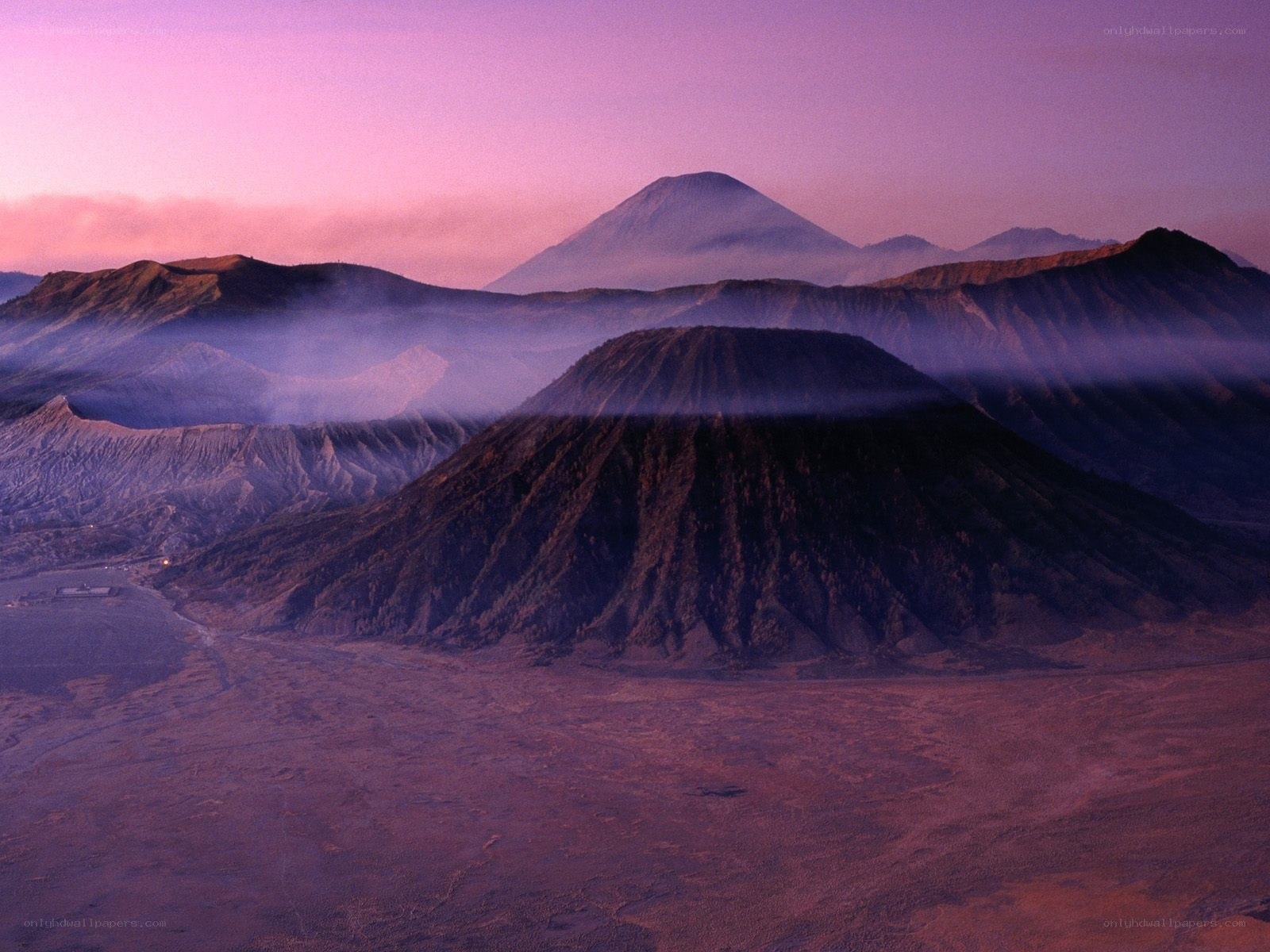 Volcanic landscape at dawn