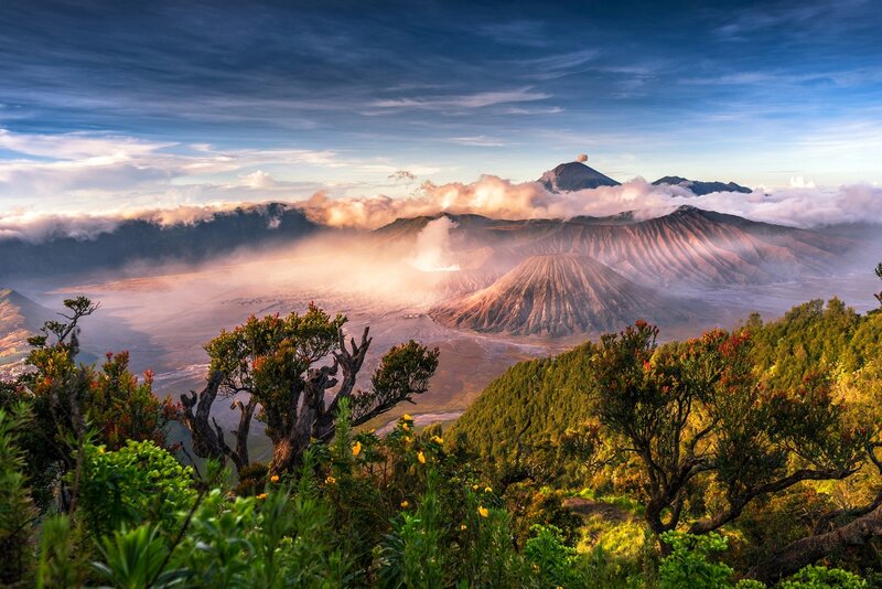 Volcanic Landscape — Blue, Dramatic
