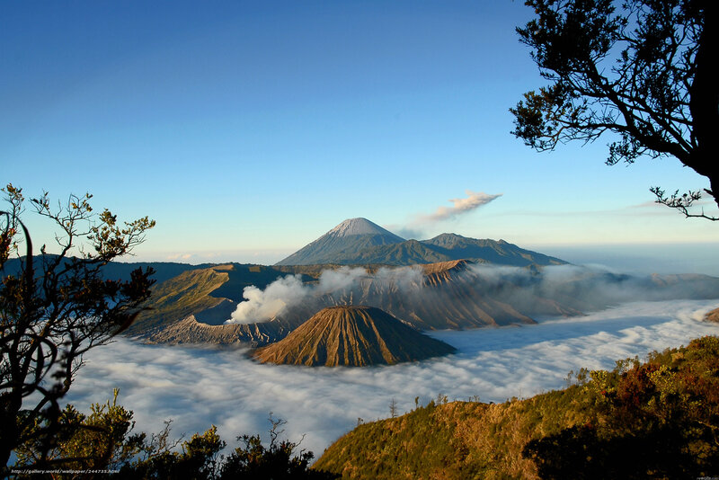 Volcanic Landscape — Blue, Serene