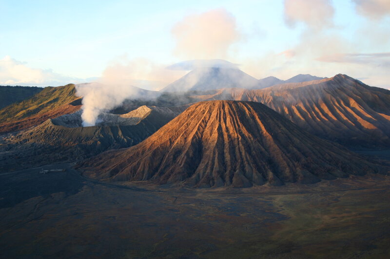 Volcanic Landscape — Brown, Dramatic, Sunrise
