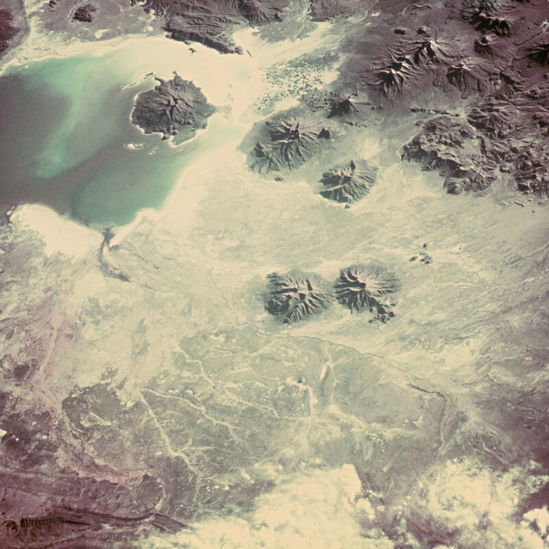 volcanic landscape from space