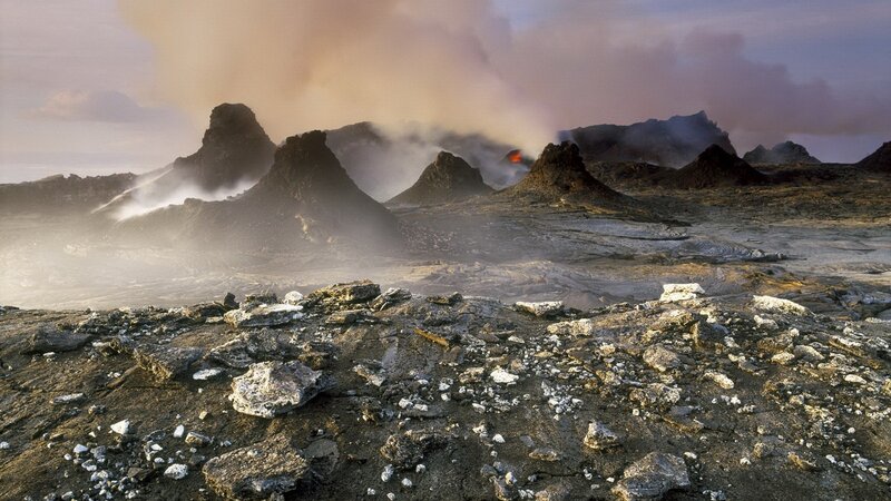 Volcanic Landscape — Gray