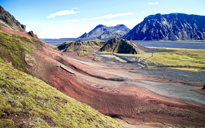 Volcanic Landscape — Green, Serene