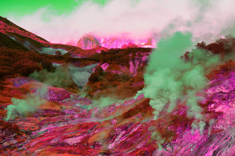 Volcanic Landscape — Pink