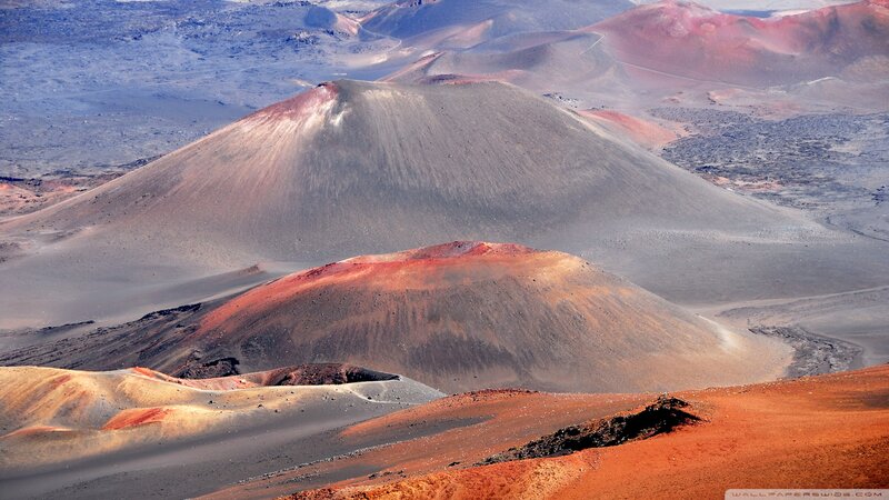 Volcanic Landscape — Red, Arid