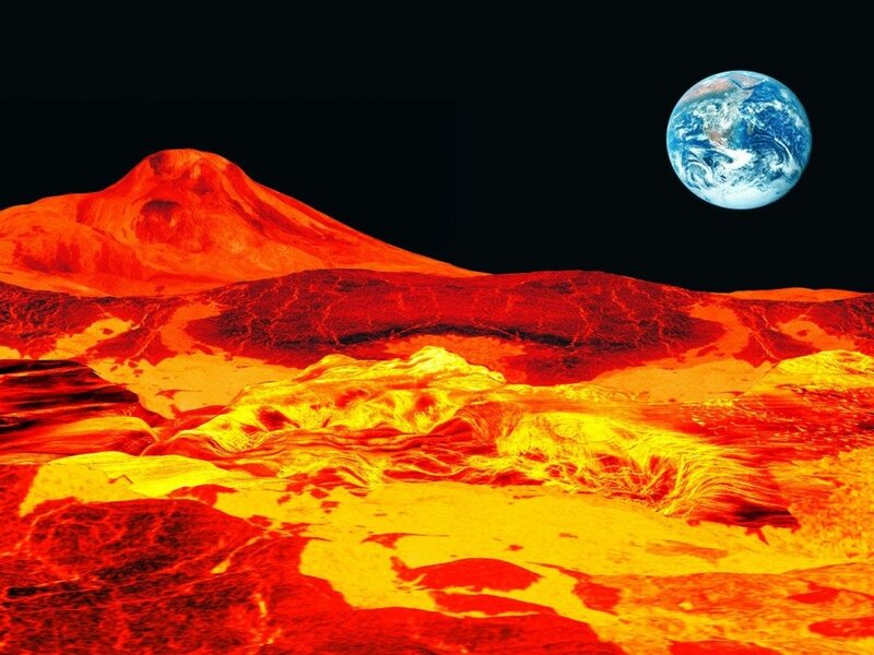 Volcanic Landscape — Red