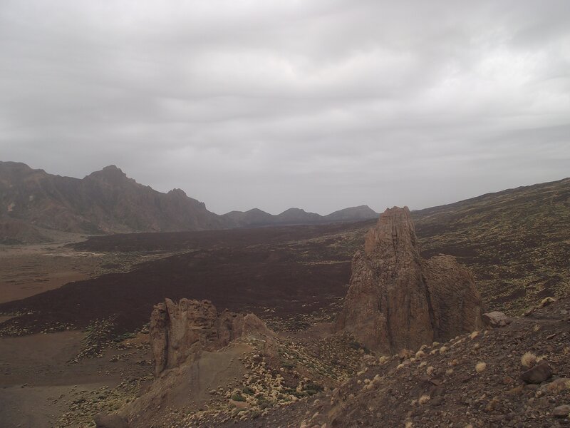Volcanic landscape with rock formations