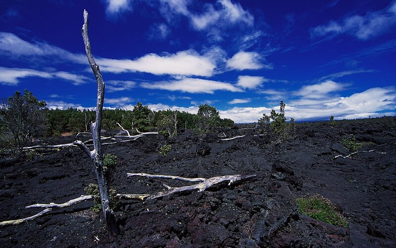 Volcanic Lava Field — Blue