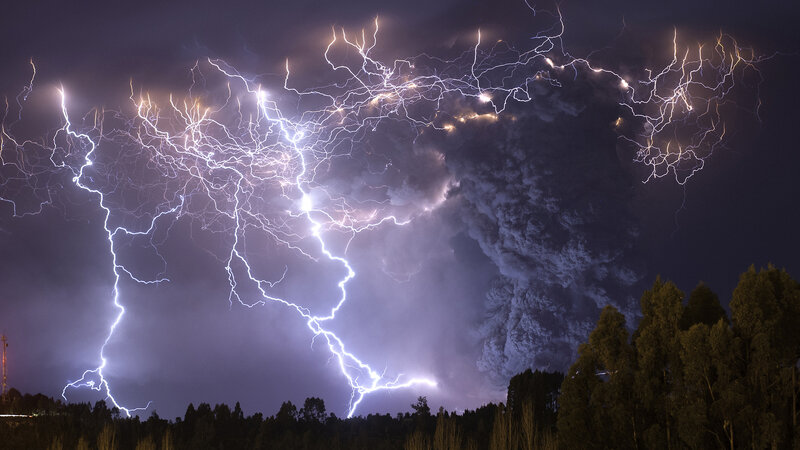 Volcanic Lightning Storm — Purple