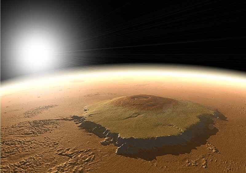Volcanic Mountain on Mars — Brown
