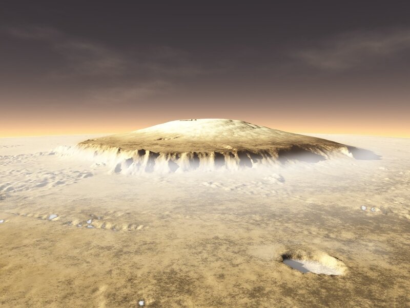 Volcanic Mountain on Mars