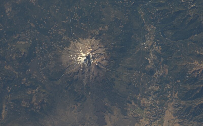 Volcanic Mountain Peak — Brown