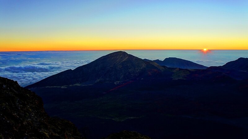 Volcanic Mountain Range — Blue, Serene